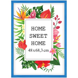 Ramka na zdjęcia 48x68,3 cm, drewniana w kolorze niebieskim