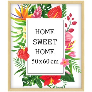 Ramka na zdjęcia 50x60 cm, drewniana w kolorze naturalnym