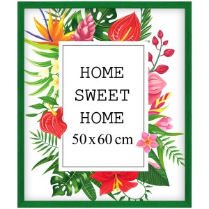 Ramka na zdjęcia 50x60 cm, drewniana w kolorze zielonym