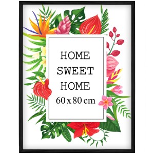 Ramka na zdjęcia 60x80 cm, drewniana w kolorze czarnym