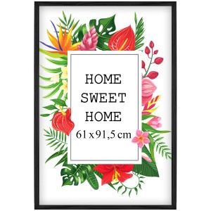 Ramka na zdjęcia 61x91,5 cm, drewniana w kolorze czarnym