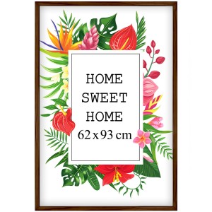 Ramka na zdjęcia 62x93 cm, drewniana w kolorze brązowym