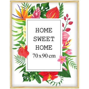 Ramka na zdjęcia 70x90 cm, drewniana w kolorze naturalnym