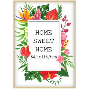 Ramka na zdjęcia 84,1x118,9 cm, drewniana w kolorze naturalnym