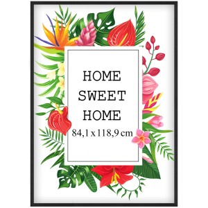 Ramka na zdjęcia 84,1x118,9 cm, drewniana w kolorze czarnym