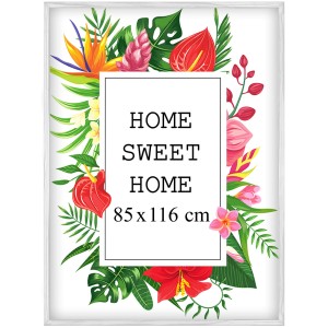 Ramka na zdjęcia 85x116 cm, drewniana w kolorze białym