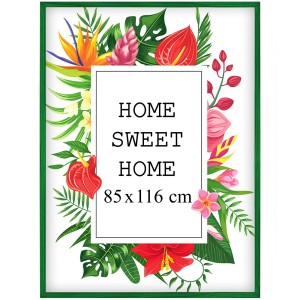 Ramka na zdjęcia 85x116 cm, drewniana w kolorze zielonym