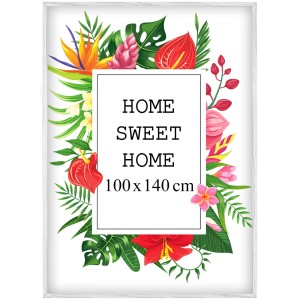 Ramka na zdjęcia 100x140 cm, drewniana w kolorze białym