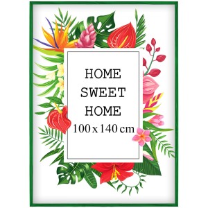 Ramka na zdjęcia 100x140 cm, drewniana w kolorze zielonym