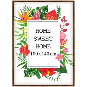 Ramka na zdjęcia 100x140 cm, drewniana w kolorze brązowym