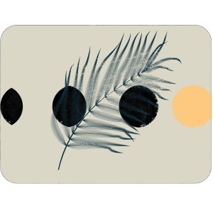 Twarda podkładka korkowa z nadrukiem w rozmiarze 30x40 cm - Abstract Botanica 4