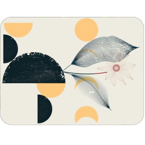 Twarda podkładka korkowa z nadrukiem w rozmiarze 30x40 cm - Abstract Botanica 3