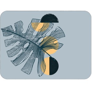 Twarda podkładka korkowa z nadrukiem w rozmiarze 30x40 cm - Abstract Botanica 2