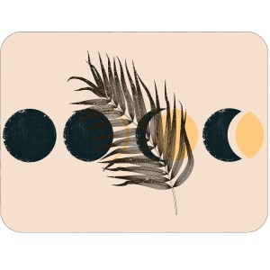 Twarda podkładka korkowa z nadrukiem w rozmiarze 30x40 cm - Abstract Botanica 1