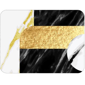 Twarda podkładka korkowa z nadrukiem w rozmiarze 30x40 cm - Golden Marble 3