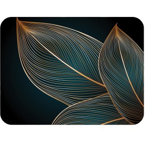 Twarda podkładka korkowa z nadrukiem w rozmiarze 30x40 cm - Golden Leaves 3