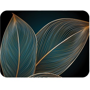 Twarda podkładka korkowa z nadrukiem w rozmiarze 30x40 cm - Golden Leaves 1