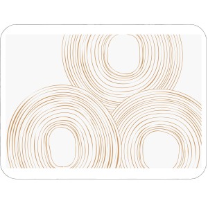 Twarda podkładka korkowa z nadrukiem w rozmiarze 30x40 cm - Abstract Shapes 1