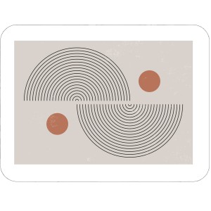 Twarda podkładka korkowa z nadrukiem w rozmiarze 30x40 cm - Abstract Geometry 2