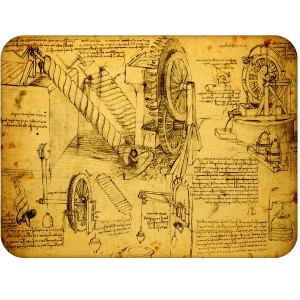 Twarda podkładka korkowa z nadrukiem w rozmiarze 30x40 cm - Ancient Map