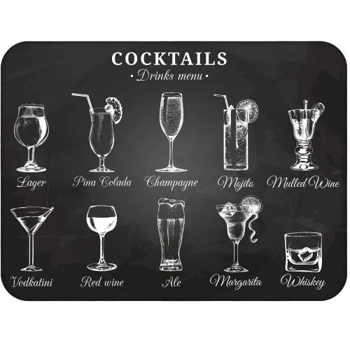 1. PODKLADKA KORKOWA 30 cm x 40 cm F4394 Cocktail List.jpg