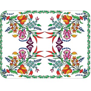 Twarda podkładka korkowa z nadrukiem w rozmiarze 30x40 cm - Floral Design