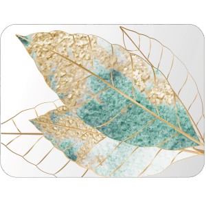 Twarda podkładka korkowa z nadrukiem w rozmiarze 30x40 cm - Elegant Foliage 2