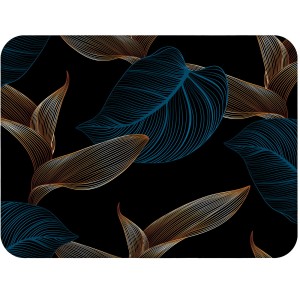 Twarda podkładka korkowa z nadrukiem w rozmiarze 30x40 cm - Elegant Foliage 1