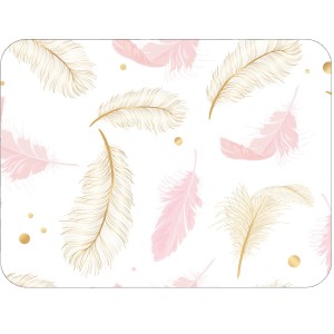 Twarda podkładka korkowa z nadrukiem w rozmiarze 30x40 cm - Feathers