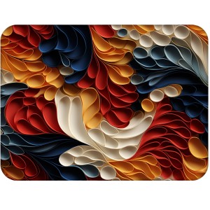 Twarda podkładka korkowa z nadrukiem w rozmiarze 30x40 cm - Colorful Waves