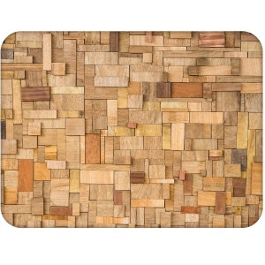 Twarda podkładka korkowa z nadrukiem w rozmiarze 30x40 cm - Wooden Mosaic