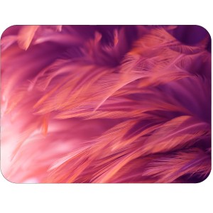 Twarda podkładka korkowa z nadrukiem w rozmiarze 30x40 cm - Feather Swirl