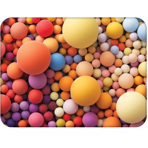 Twarda podkładka korkowa z nadrukiem w rozmiarze 30x40 cm - Colorful Spheres