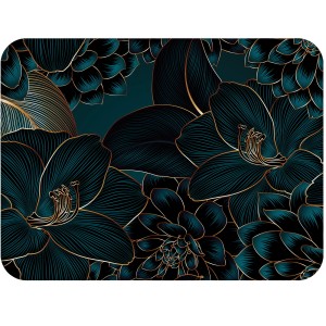 Twarda podkładka korkowa z nadrukiem w rozmiarze 30x40 cm - Golden Florals