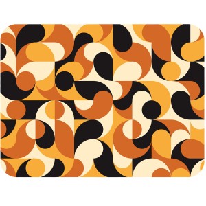 Twarda podkładka korkowa z nadrukiem w rozmiarze 30x40 cm - Abstract Harmony