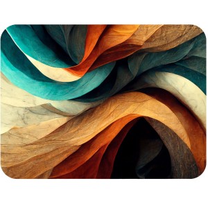 Twarda podkładka korkowa z nadrukiem w rozmiarze 30x40 cm - Flowing Colors