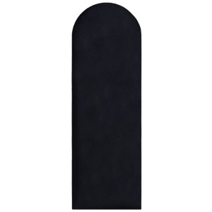 Panel ścienny 90x30 cm tapicerowany, zaokrąglone Wezgłowie w kolorze czarnym