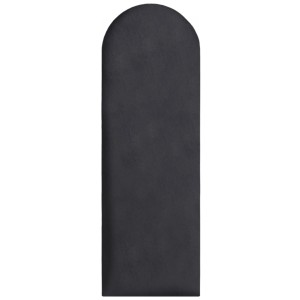 Panel ścienny 90x30 cm tapicerowany, zaokrąglone Wezgłowie w kolorze ciemnoszarym