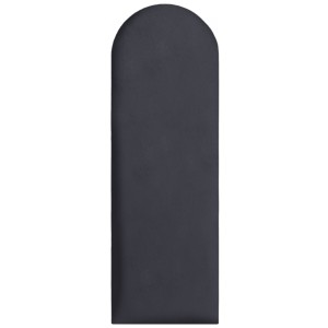 Panel ścienny 90x30 cm tapicerowany, zaokrąglone Wezgłowie w kolorze grafitowym