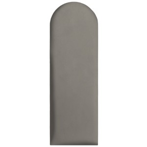 Panel ścienny 90x30 cm tapicerowany, zaokrąglone Wezgłowie w kolorze szarym
