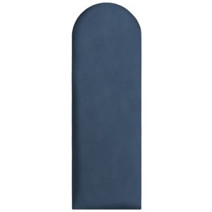 Panel ścienny 90x30 cm tapicerowany, zaokrąglone Wezgłowie w kolorze atramentowym