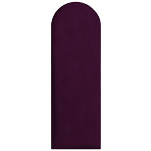 Panel ścienny 90x30 cm tapicerowany, zaokrąglone Wezgłowie w kolorze ciemnofioletowym