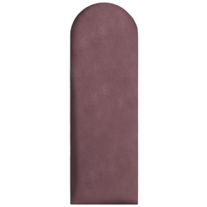 Panel ścienny 90x30 cm tapicerowany, zaokrąglone Wezgłowie w kolorze śliwkowym