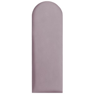 Panel ścienny 90x30 cm tapicerowany, zaokrąglone Wezgłowie w kolorze liliowym