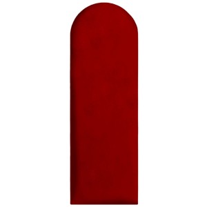 Panel ścienny 90x30 cm tapicerowany, zaokrąglone Wezgłowie w kolorze czerwonym