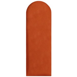 Panel ścienny 90x30 cm tapicerowany, zaokrąglone Wezgłowie w kolorze pomarańczowym