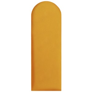 Panel ścienny 90x30 cm tapicerowany, zaokrąglone Wezgłowie w kolorze musztardowym
