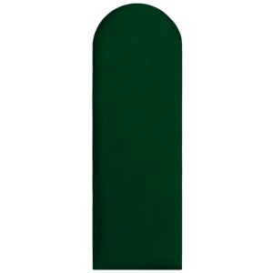 Panel ścienny 90x30 cm tapicerowany, zaokrąglone Wezgłowie w kolorze ciemnozielonym