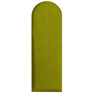 Panel ścienny 90x30 cm tapicerowany, zaokrąglone Wezgłowie w kolorze oliwkowym
