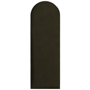 Panel ścienny 90x30 cm tapicerowany, zaokrąglone Wezgłowie w kolorze hebanowym